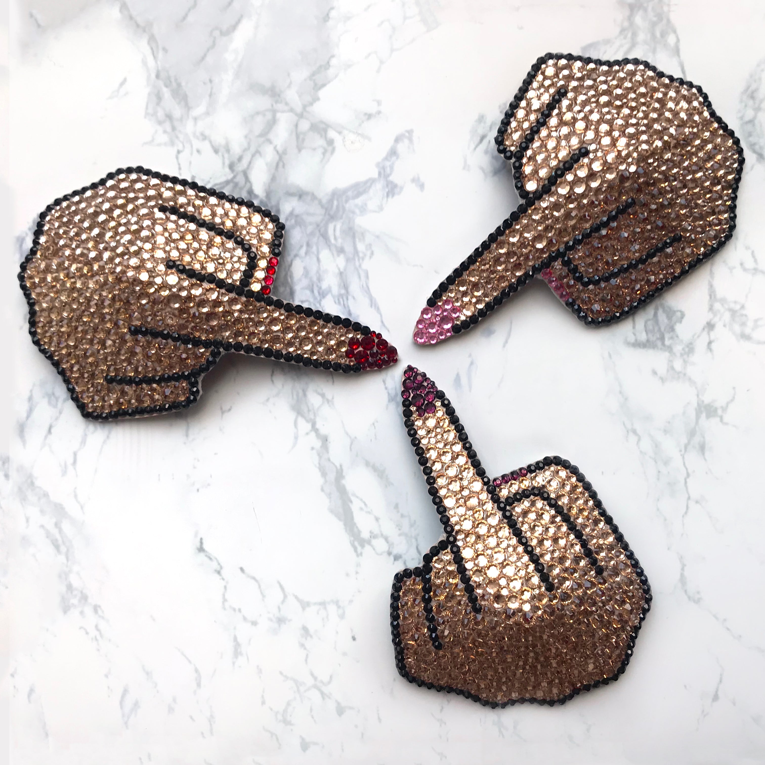 Middle Finger Pasties: Glittering F*ck You Lady Hands Nipple Covers