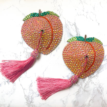 Peach Pasties & Merkin Set, handmade by The Playful Pear — view 3
