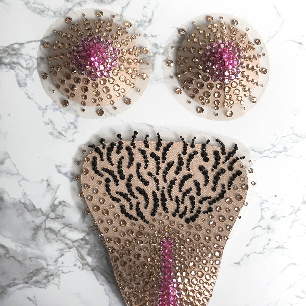 Nips & Bits Merkin Set, handmade by The Playful Pear — view 3