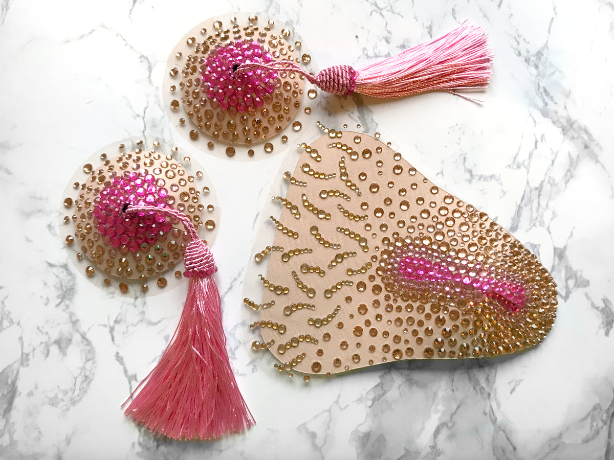 Nips & Bits Merkin Set, handmade by The Playful Pear — view 4