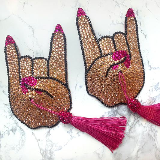 Rock On Nipple Pasties or Tassels, handmade by The Playful Pear