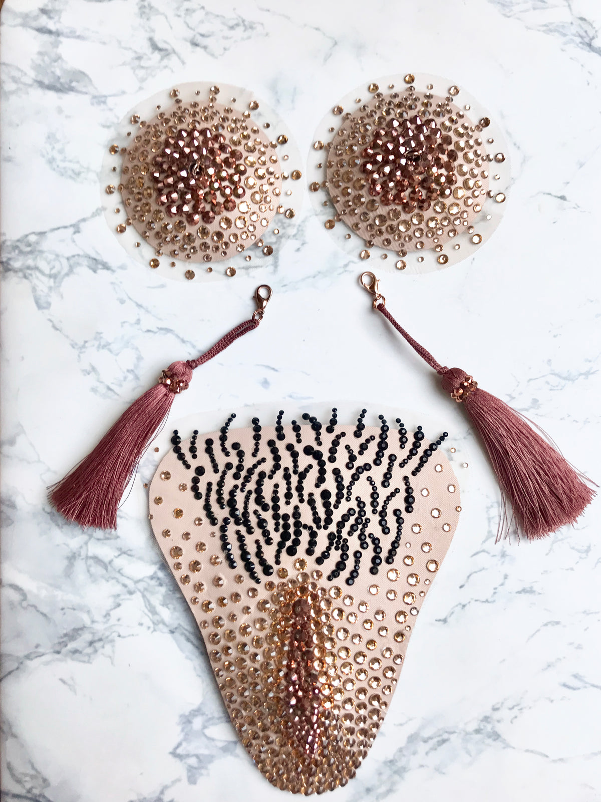 Nips & Bits Merkin Set, handmade by The Playful Pear — view 5