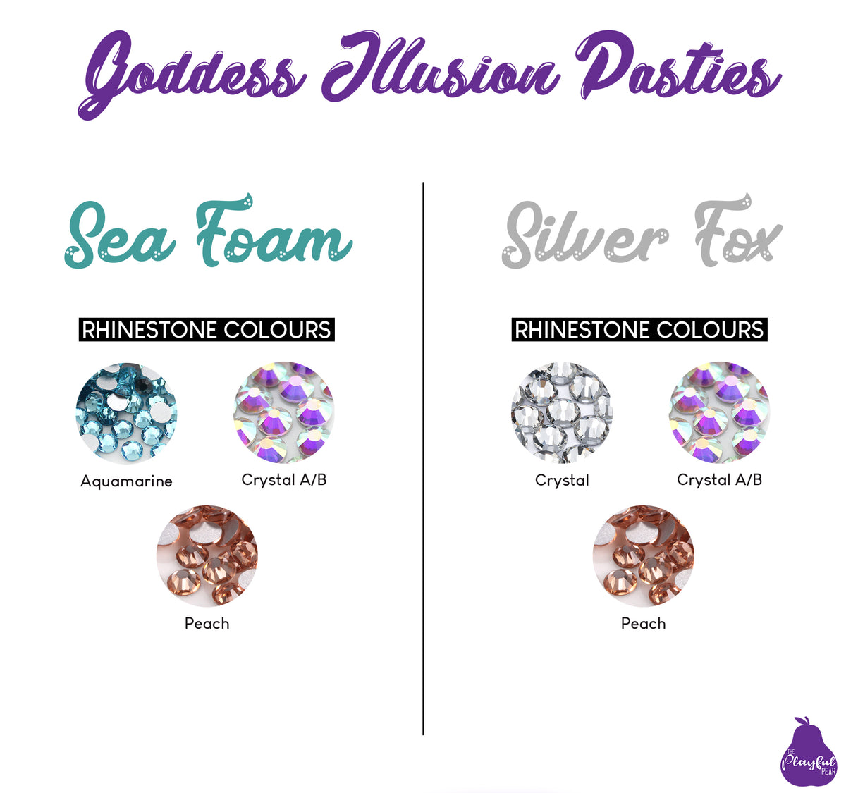 Goddess Illusion Burlesque Pasties, handmade by The Playful Pear — view 8