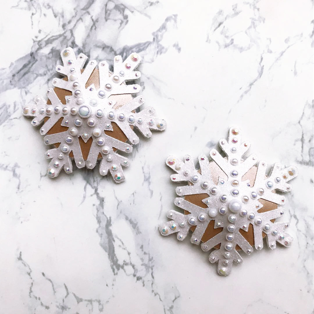 Snowflake Nipple Pasties, handmade by The Playful Pear — view 3