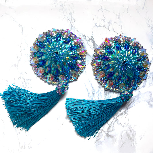 Crystal Collection Nipple Tassels & Pasties, handmade by The Playful Pear