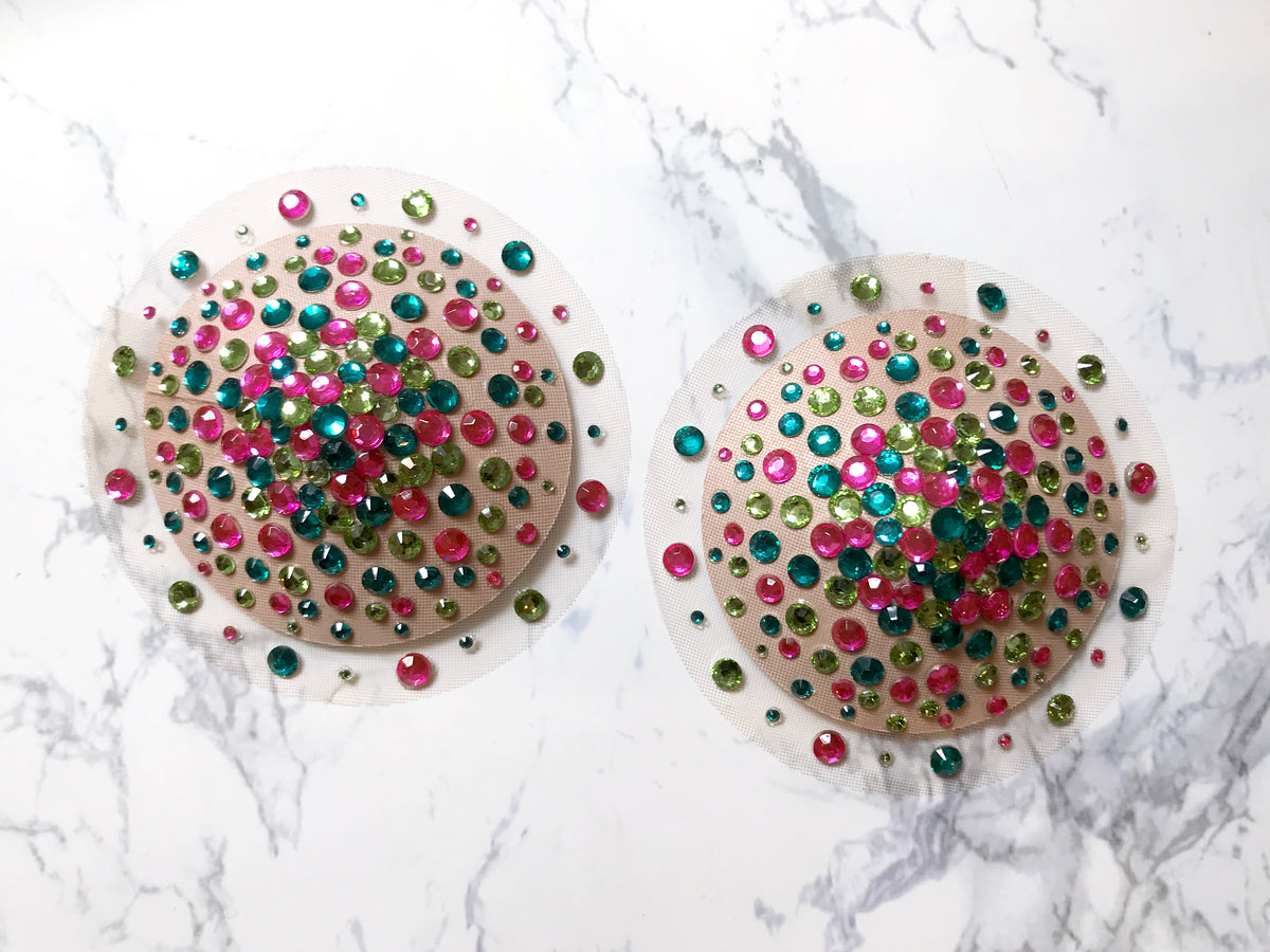 Goddess Illusion Burlesque Pasties, handmade by The Playful Pear — view 3