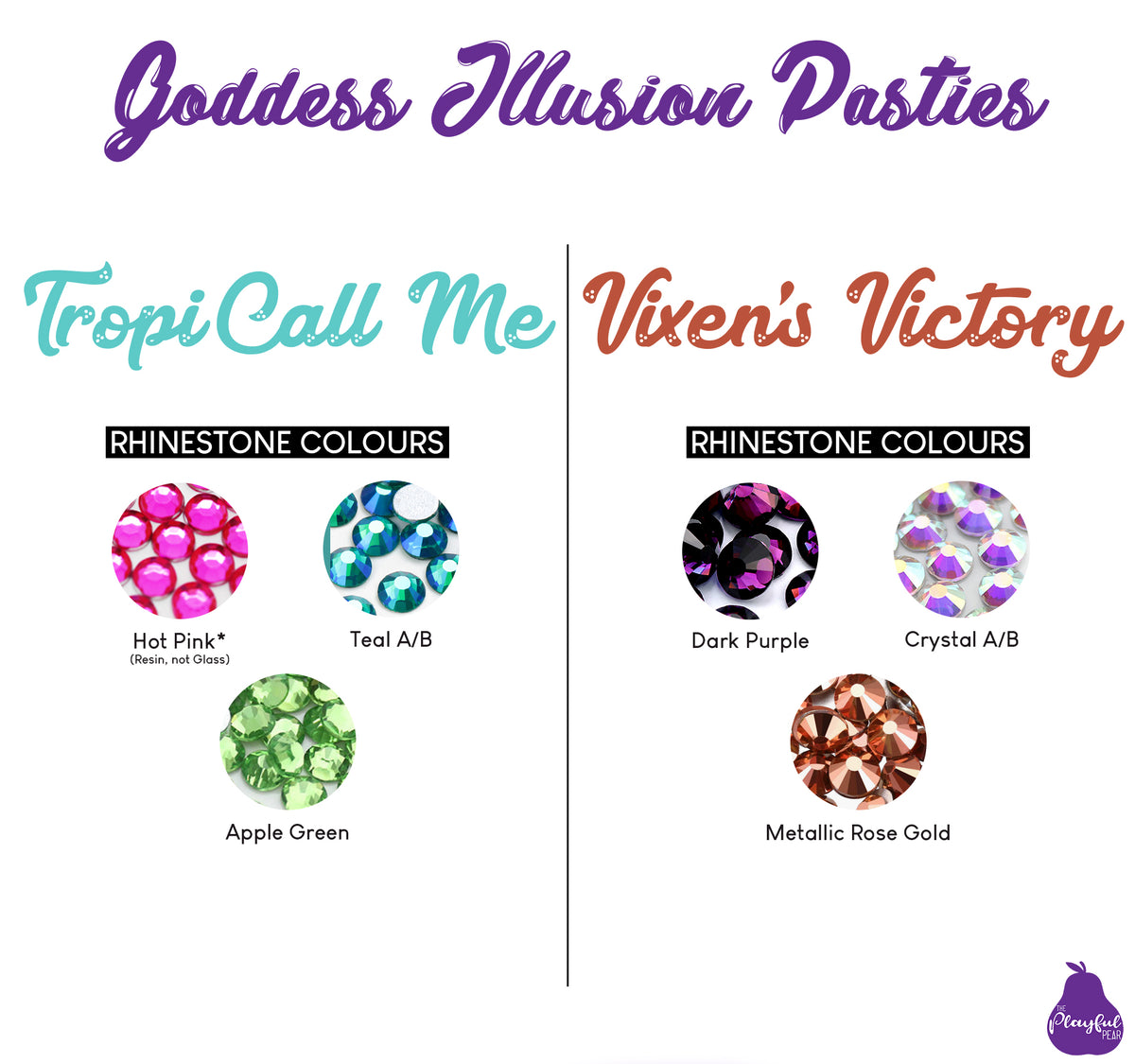 Goddess Illusion Burlesque Pasties, handmade by The Playful Pear — view 9