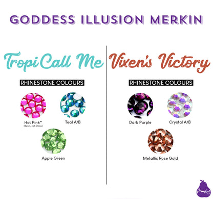 Goddess Illusion Burlesque Merkin, handmade by The Playful Pear — view 7