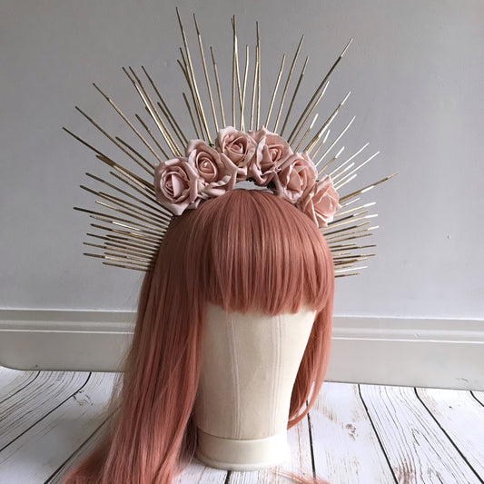 Ethereal Rose Crown, handmade by The Playful Pear — view 2