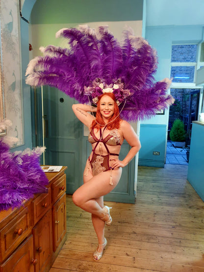 Deluxe XL Ostrich Feather Fans, handmade by The Playful Pear — view 3