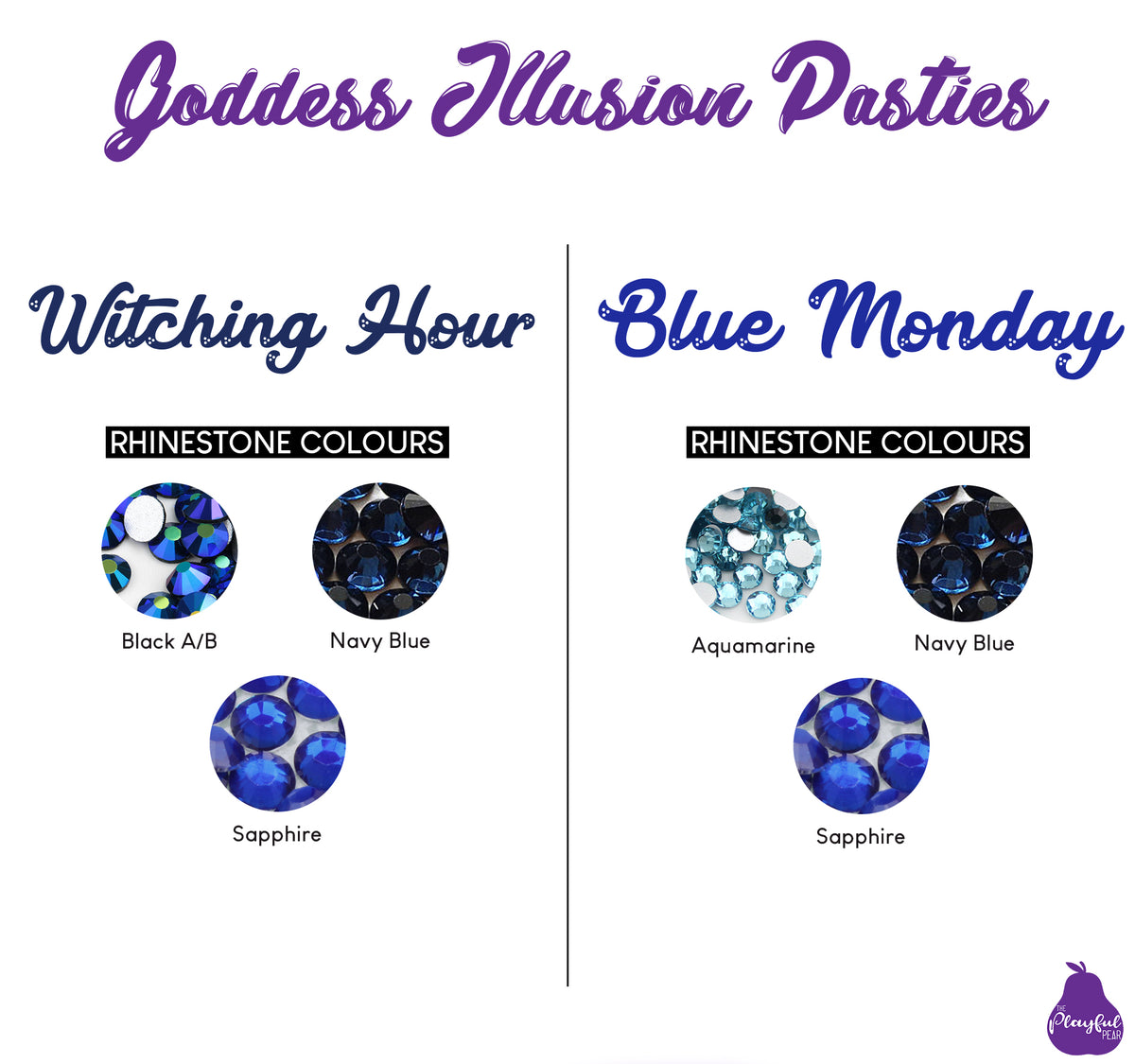 Goddess Illusion Burlesque Pasties, handmade by The Playful Pear — view 10