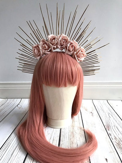 Ethereal Rose Crown, handmade by The Playful Pear — view 3