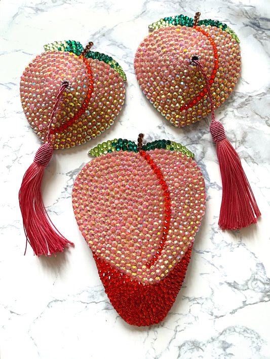Peach Merkin, handmade by The Playful Pear — view 2