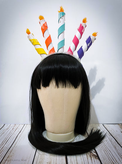 Birthday Cake Candle Headpiece, handmade by The Playful Pear — view 4